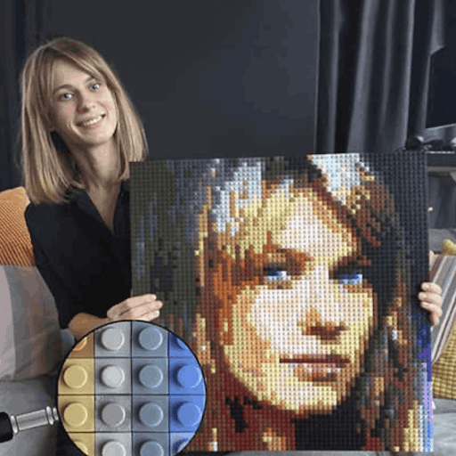 Mosa&iuml;que brique LEGO femme